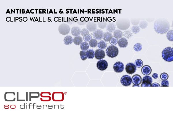 Stain-Resistant and Anti-Bacterial CLIPSO Wall and Ceiling Coverings